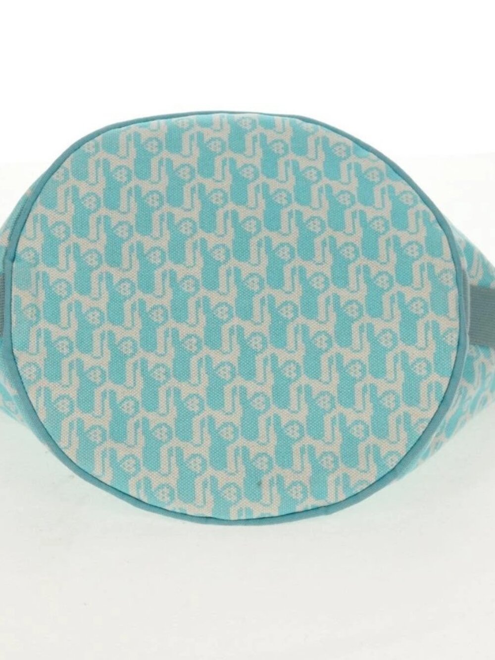 HERMES Animo Pixel GM Hand Bag Canvas Light Blue Silver Auth 158904V - Picture 9 of 15